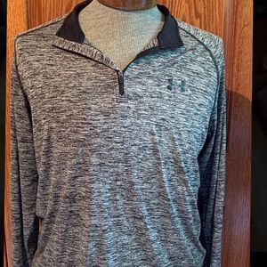 Under armor Large 1/4 zip heather black